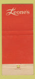 Matchbook Cover - Leone's New York City 30 Stick