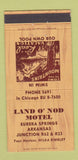 Matchbook Cover - Lond O Nod Motel Eureka Springs AR 30 Strike