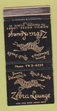 Matchbook Cover - Zebra Lounge Atlanta GA WEAR 30 Strike