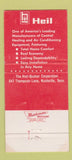 Matchbook Cover - Heil Heating Cooling Syracuse NY 30 Strike