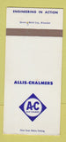 Matchbook Cover - Allis Chalmers Tractors SAMPLE 30 Strike