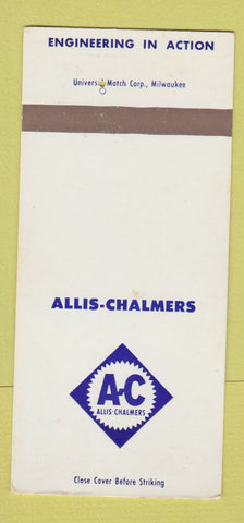 Matchbook Cover - Allis Chalmers Tractors SAMPLE 30 Strike