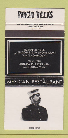 Matchbook Cover - Pancho Villa's Mexican Restaurant Larchmont NY 30 Strike