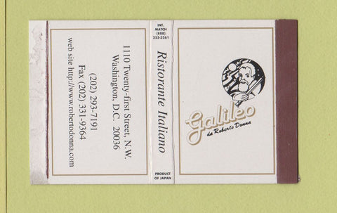 Matchbox - Galileo Italian Restaurant Washington DC