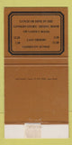 Matchbook Cover - Frederick's Restaurant London UK Augustus Frederick 30 Strike
