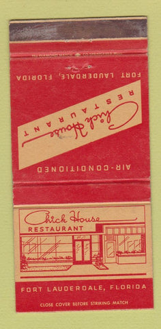 Matchbook Cover - Chick House Restaurant Fort Lauderdale FL WEAR 30 Strike