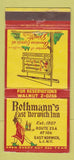 Matchbook Cover - Rothmann's East Norwich Inn LI NY 30 Strike