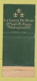Matchbook Cover - LaSalle Du Bois Washington DC 30 Stick