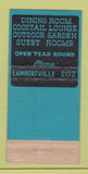 Matchbook Cover - Lambertville House NJ WEAR 30 Strike