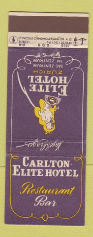 Matchbook Cover - Elite Hotel Zurich