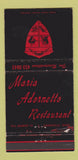Matchbook Cover - Maria Adornette Restaurant Zanesville OH WEAR 30 Strike