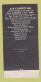 Matchbook Cover - San Clemente Inn CA 30 Strike