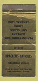 Matchbook Cover - Bracketts Antiques San Gabriel CA WEAR 30 Strike
