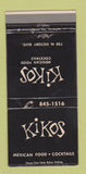 Matchbook Cover - Kikos Mexican Food Los Angeles CA 30 Strike