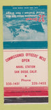 Matchbook Cover - 32nd Street Officers' Mess San Diego CA 30 Strike