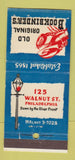Matchbook Cover - Old Original Bookbinder's Philadelphia PA DISPLAY 30 Strike