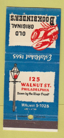 Matchbook Cover - Old Original Bookbinder's Philadelphia PA DISPLAY 30 Strike