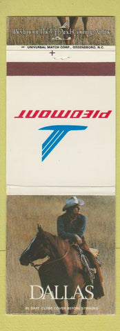 Matchbook Cover - Piedmont Airlines Dallas TX