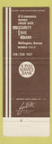 Matchbook Cover - Security State Bank Wellington KS