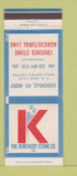 Matchbook Cover - Kentucky Stone Lime Louisville KY