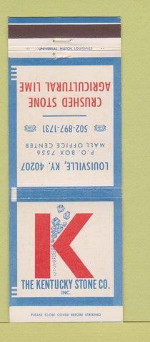 Matchbook Cover - Kentucky Stone Lime Louisville KY