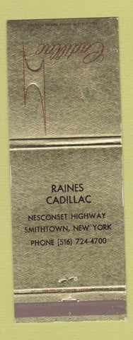 Matchbook Cover - Raines Cadillac Smithtown NY