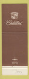 Matchbook Cover - Fairfield's Motors Cadillac Keene NH
