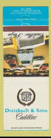 Matchbook Cover - Dreisbach and Sons Cadillac Detroit MI