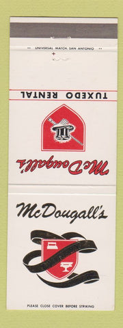 Matchbook Cover - McDougall's Laundry San Antonio TX