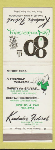 Matchbook Cover - Kankakee Federal Savings and Loan IL WEAR