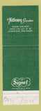 Matchbook Cover - Kilbourn Gardens Sturtevant WI