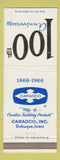 Matchbook Cover - Caradco Inc Dubuque IA 1966 Building Products