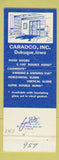 Matchbook Cover - Caradco Inc Dubuque IA 1966 Building Products