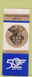 Matchbook Cover - Polish Travel Office Orbis 1973 WEAR