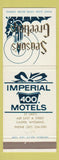 Matchbook Cover - Imperial 400 Motel Casper WY Christmas