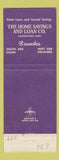 Matchbook Cover - Home Savings and Loan Youngstown OH