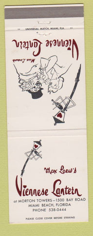Matchbook Cover - Viennese Lantern Miami Beach FL