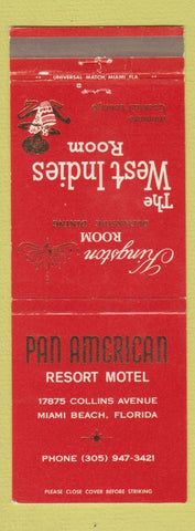 Matchbook Cover - Pan American Resort Motel Miami Beach FL