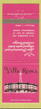 Matchbook Cover - Villa Roma San Francisco CA