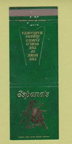 Matchbook Cover - Espana's Mexican Restaurant Los Banos CA