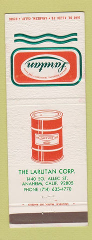 Matchbook Cover - Larutan Corp Anaheim CA soil sealers