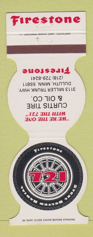 Matchbook Cover - Firestone Tires Curtis Tire Duluth MN