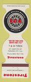 Matchbook Cover - Firestone Tires T&W Panama City FL