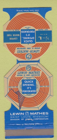 Matchbook Cover - Lewin Mathes Copper Water Tube St Louis MO