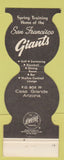 Matchbook Cover - San Francisco Giants Baseball Motor Inn Casa Grande AZ