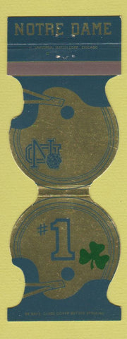 Matchbook Cover - Notre Dame Fighting Irish Football 1986 Sobieski Savings