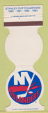 Matchbook Cover - New York Islanders Hockey 1983