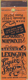 Matchbook Cover - Lexington Liquor Shop New York City