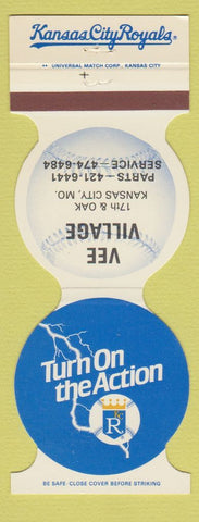Matchbook Cover - Kansas City Royals Baseball Vee Village MO 1983
