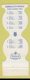 Matchbook Cover - Kansas City Royals Baseball Vee Village MO 1983
